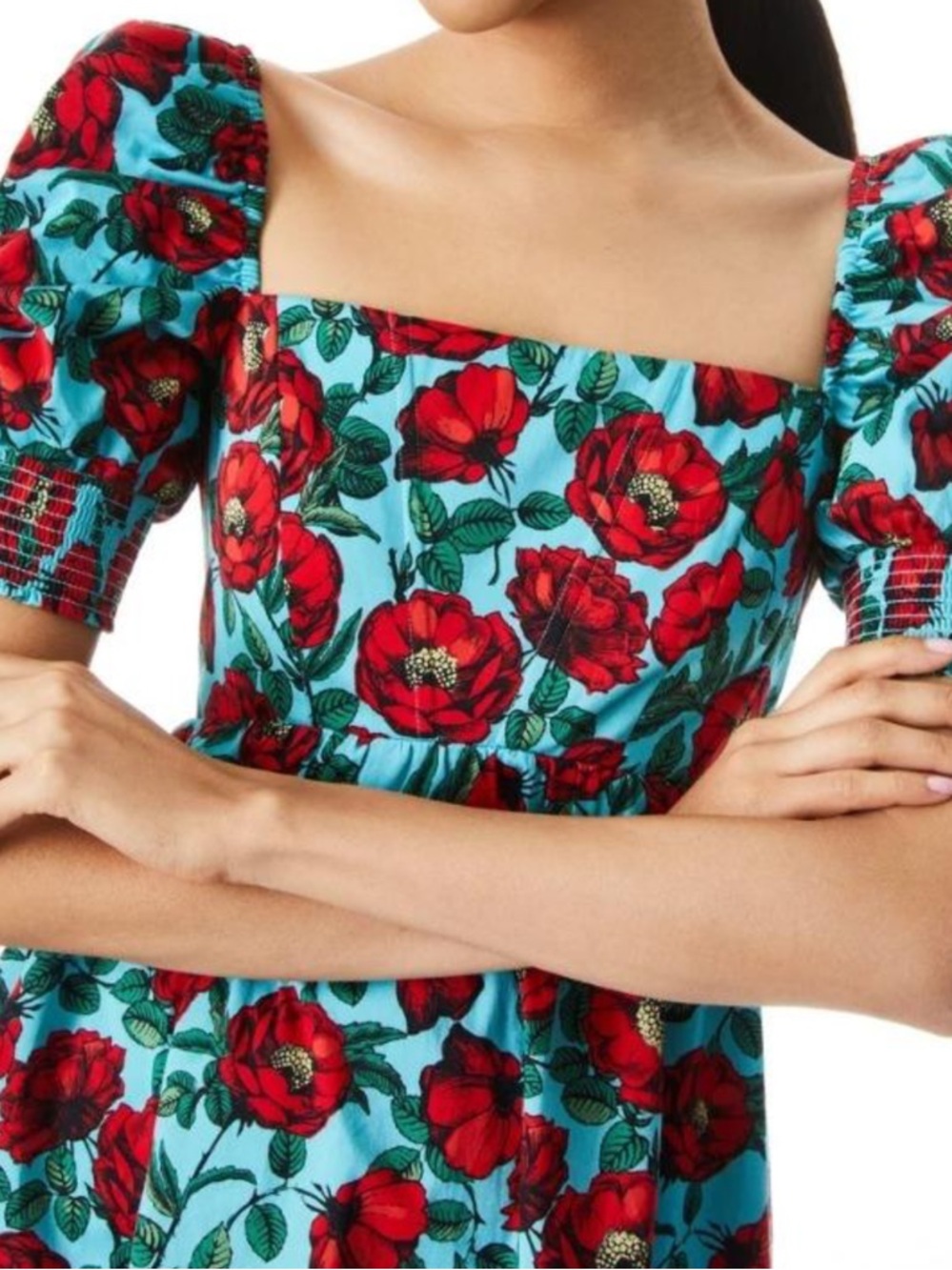 NWOT Alice + Olivia Floral Print Mini Dress - Picture 3 of 5